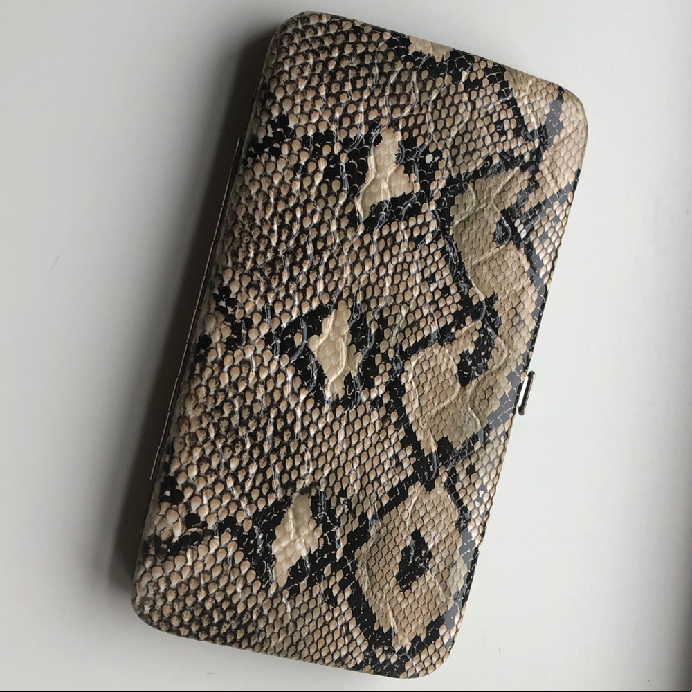 Faux snake skin wallet